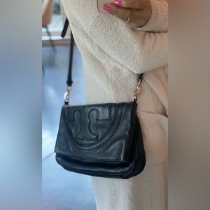 Tory Burch leather crossbody messenger clutch